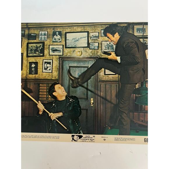Photo Still 1968 Film Coogan's Bluff Clint Eastwood Pool Table Fight 68 / 196 JL - Picture 2 of 9
